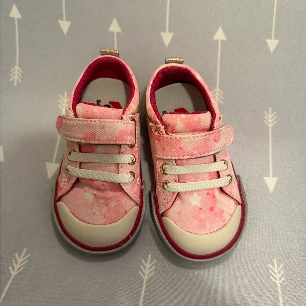 Brand New See Kai Run Pink Star Print Velcro Sneakers for toddlers
